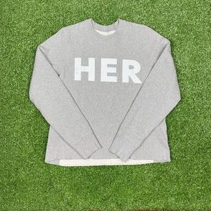 Womens Her Heavyweight cropped crewneck size small